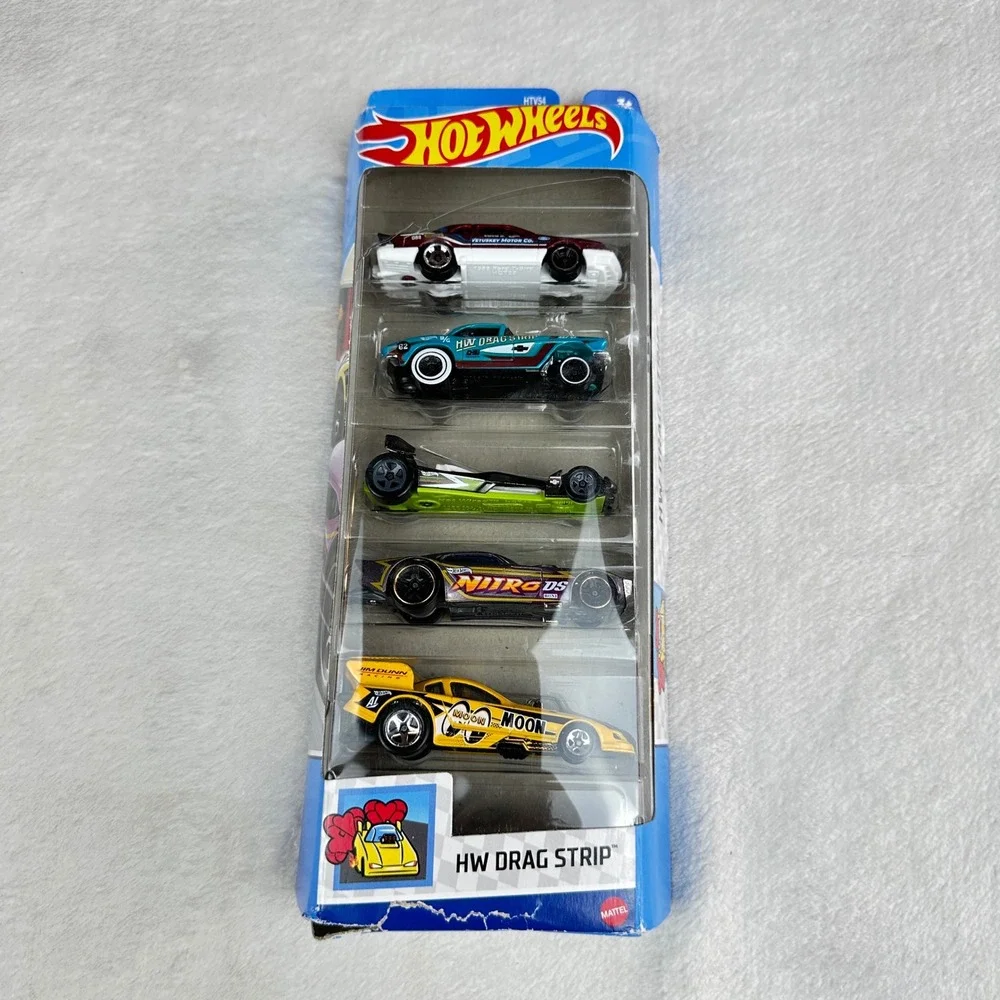 Hot Wheels HW Drag Strip‎ 5-Pack 1988 Ford T-Bird 62 Corvette Mustang Funny Car